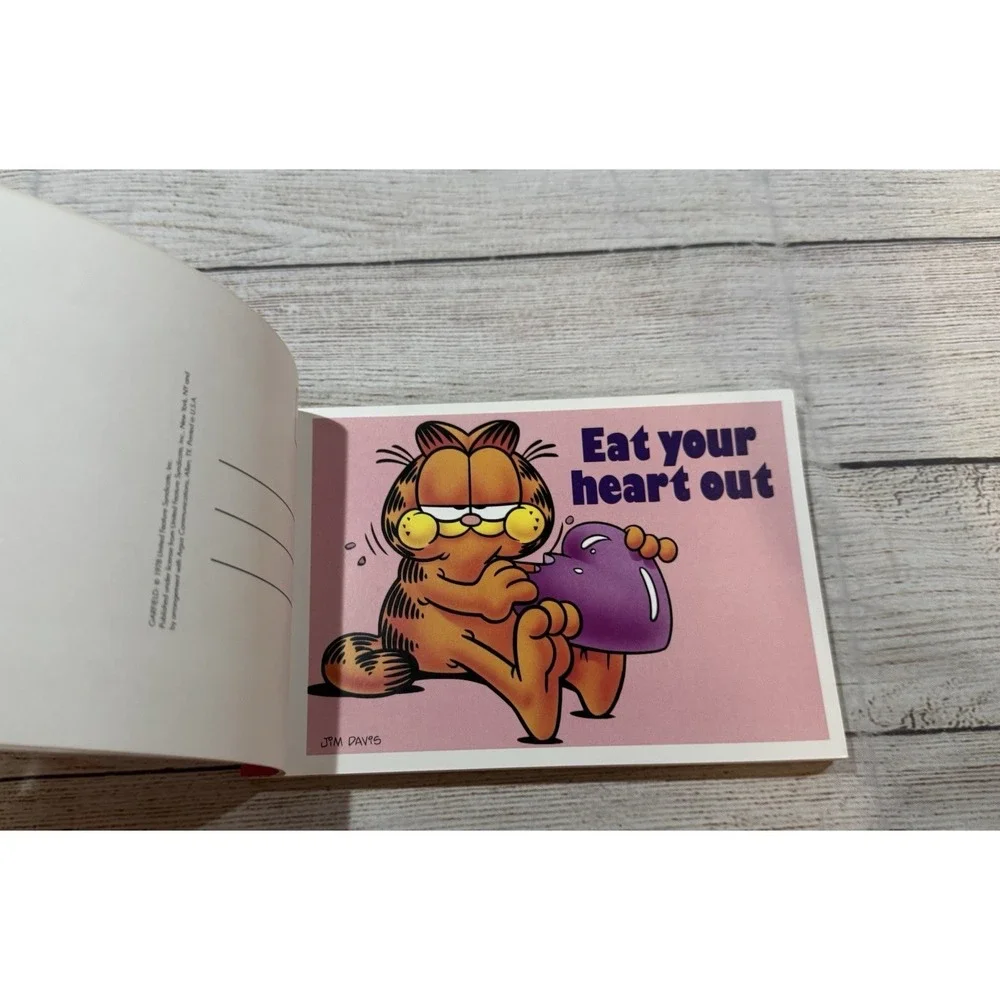 Vintage 1991 Garfield Be My Valentine Postcard Book 30 Full Color Postcards Tb14